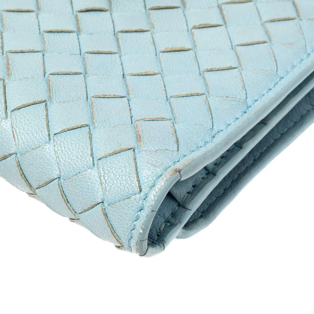 Bottega Veneta Bottega Veneta Blue Intrecciato Leather French Wallet 12