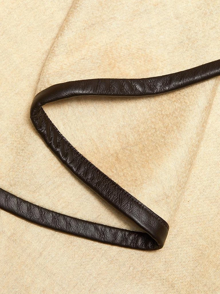 Sofia Cashmere Leather-Trim Reversible Cashmere Cape 7