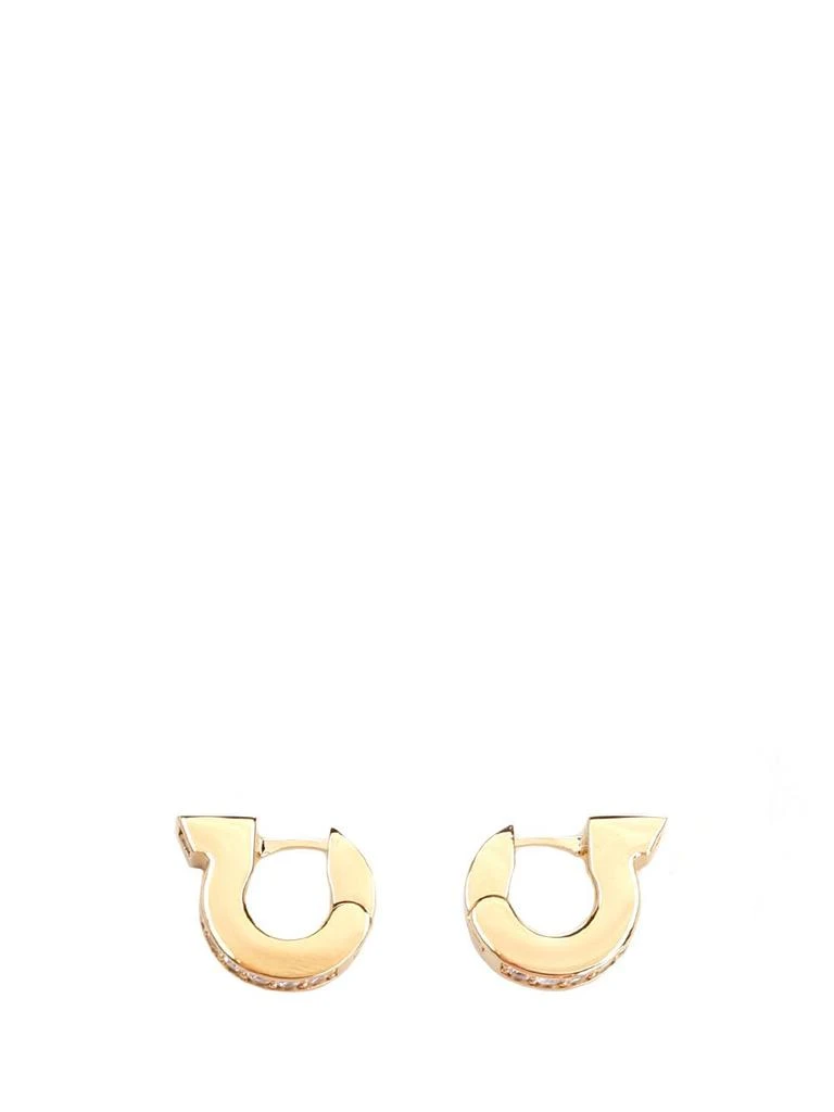 Salvatore Ferragamo Gancini Earrings With Crystals 1