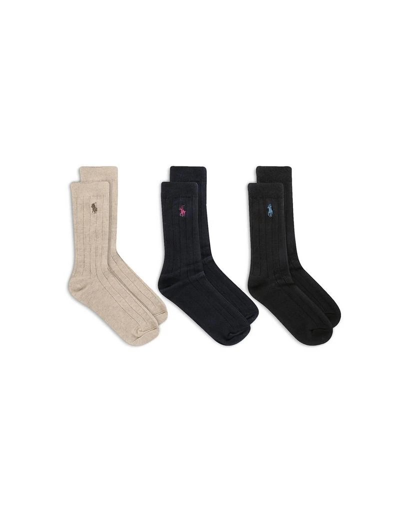 Ralph Lauren Boys' Dress Rib Crew Socks, 3 Pairs - Little Kid, Big Kid 1