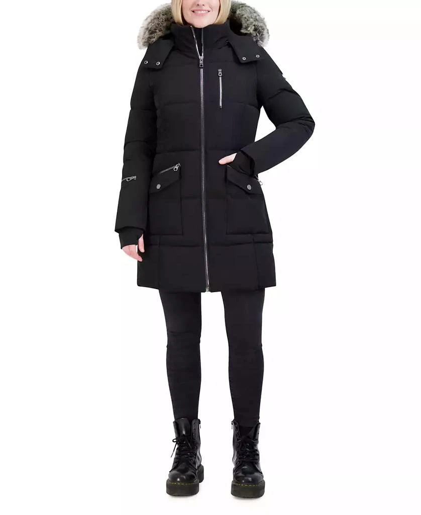 Nautica Women's Faux-Fur-Trim Hooded Puffer Coat 6