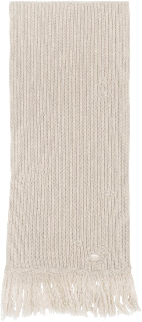 MM6 Beige Wool Scarf