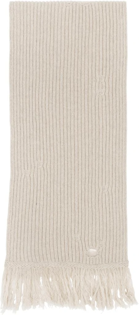 MM6 Beige Wool Scarf 2
