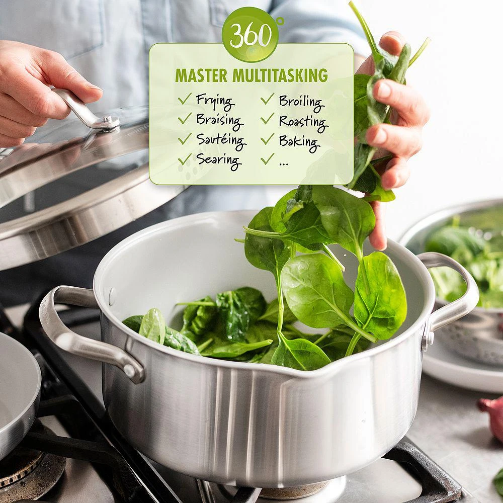 Greenpan Venice Pro 10" and 12" Fry Pan Set 7