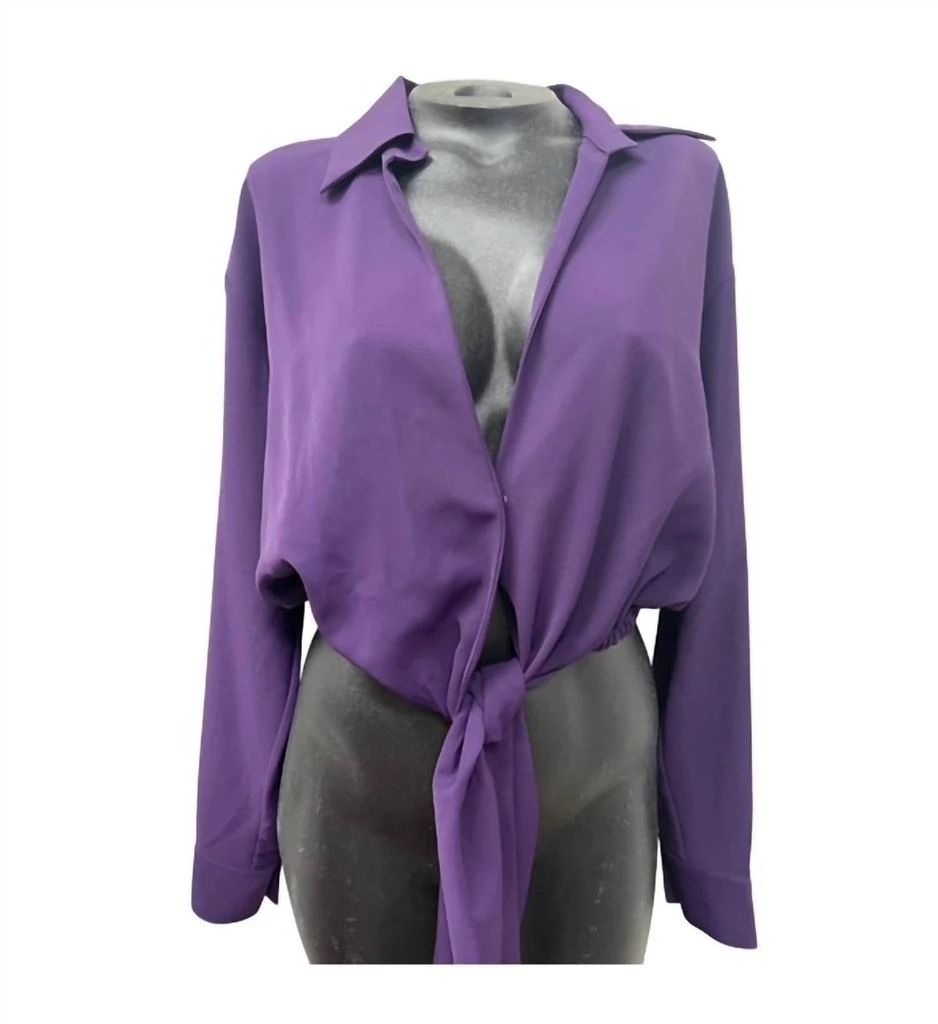 Le Superbe Topper Top In Purple 1