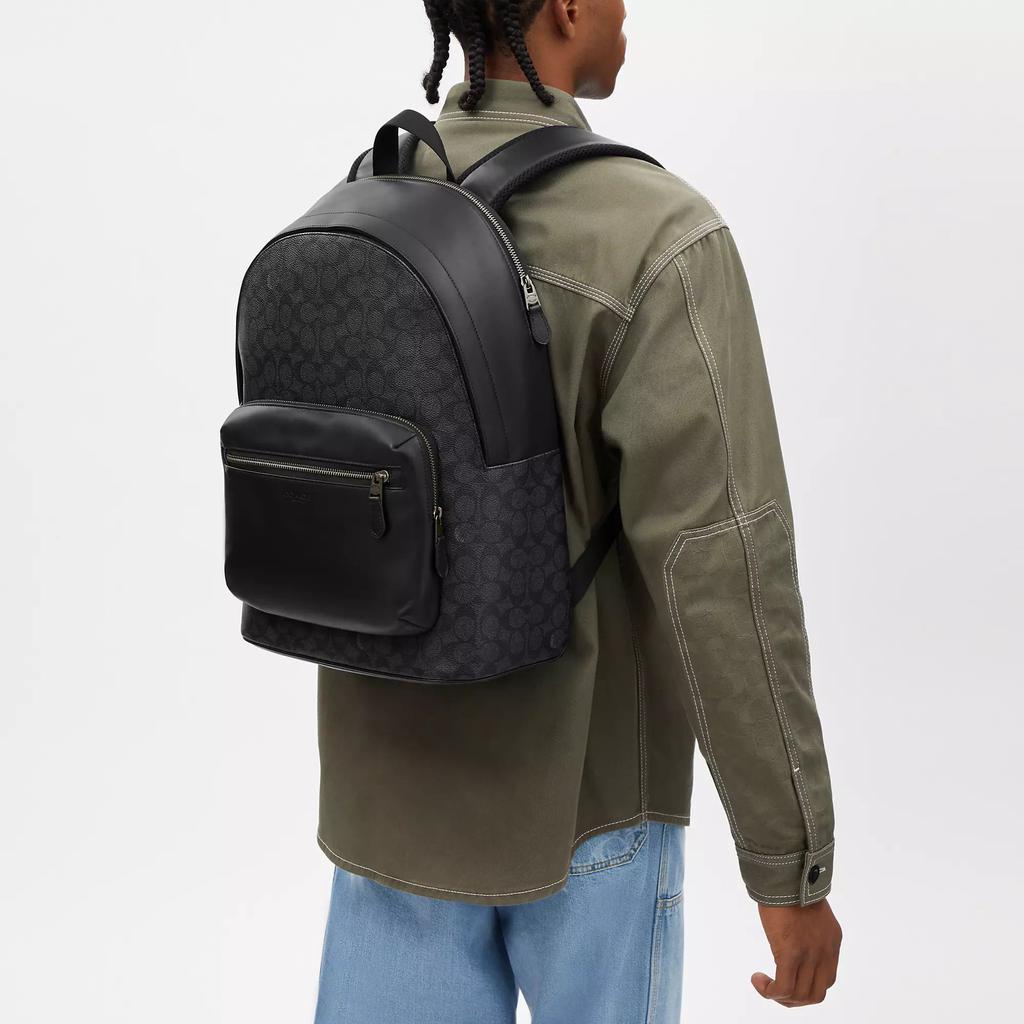 Coach Outlet West Backpack In Signature Canvas - Backpacks