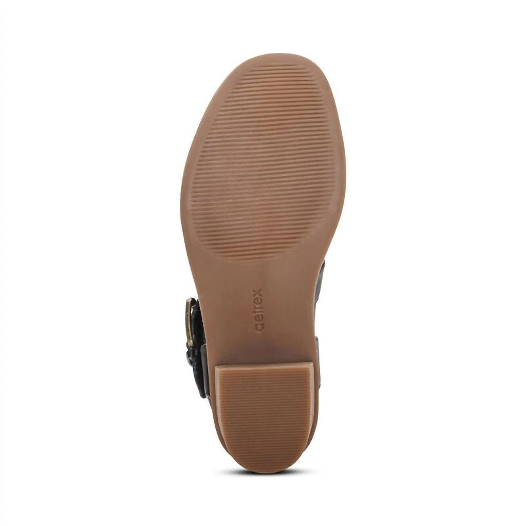 Aetrex Aetrex - Women's Kristin Adjustable Cross Strap Low Heel Sandals 6