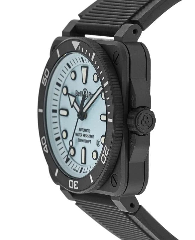 Bell & Ross Bell & Ross BR 03 Automatic Diver Full Lum Blue Dial Ceramic Rubber Strap Men's Watch BR03A-D-LM-CE/SRB 3