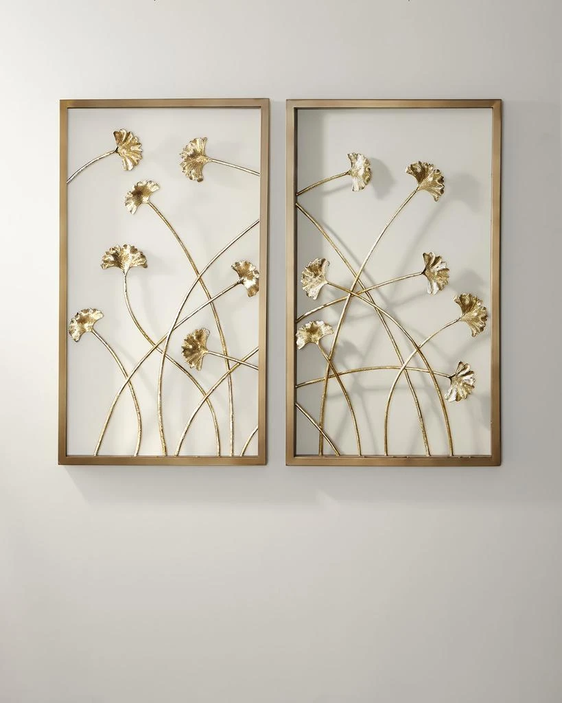 Neiman Marcus Ginkgo Wall Panels, Set of 2 1