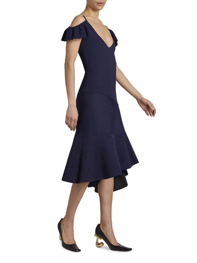JW Anderson Cold-Shoulder Fishtail Midi-Dress 2