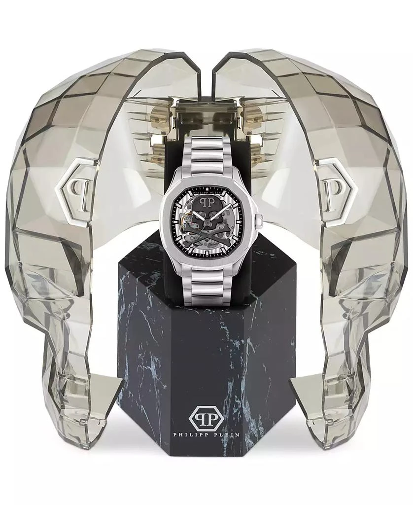 Philipp Plein Men's Automatic Skeleton Spectre Stainless Steel Bracelet Watch 42mm 4