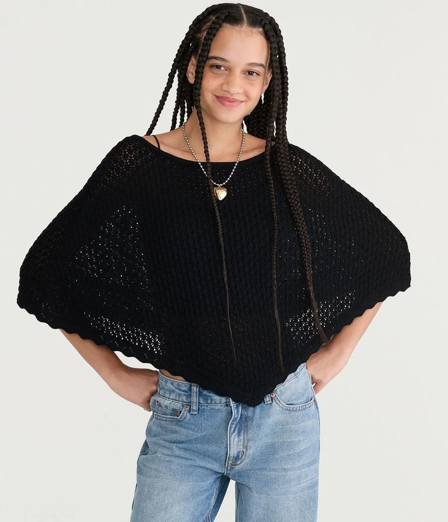 Aeropostale Sweater-Knit Poncho