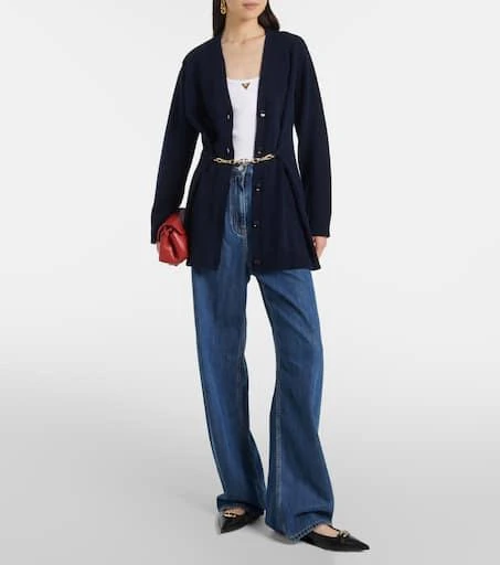 Valentino Chain-detail virgin wool cardigan 7