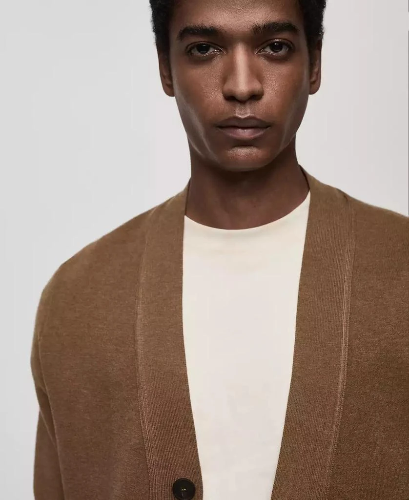 Mango Men's Knit Button-Down Cardigan 3