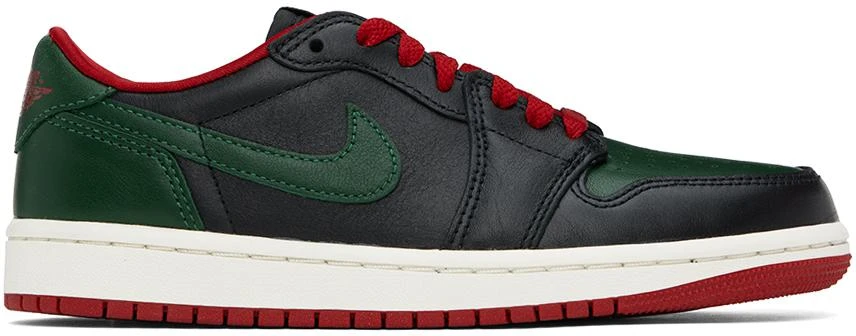 Jordan Black & Green Air Jordan 1 Retro Low OG Sneakers 1
