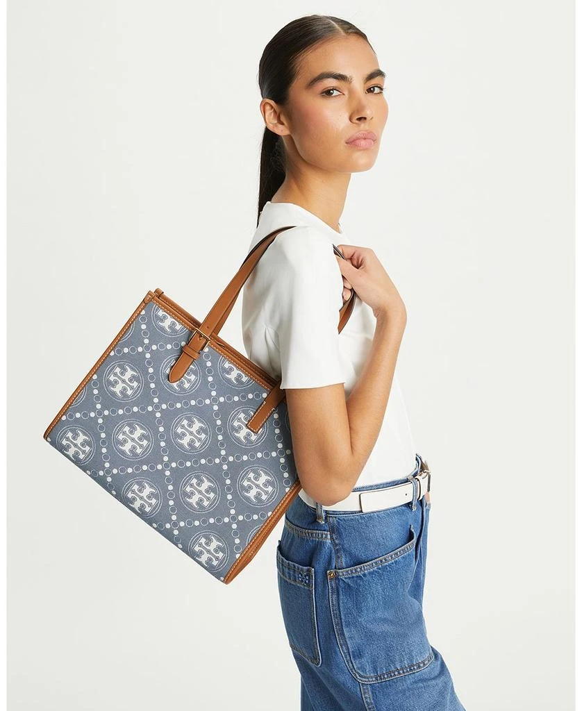 Tory Burch Small T Monogram Denim Tote 4