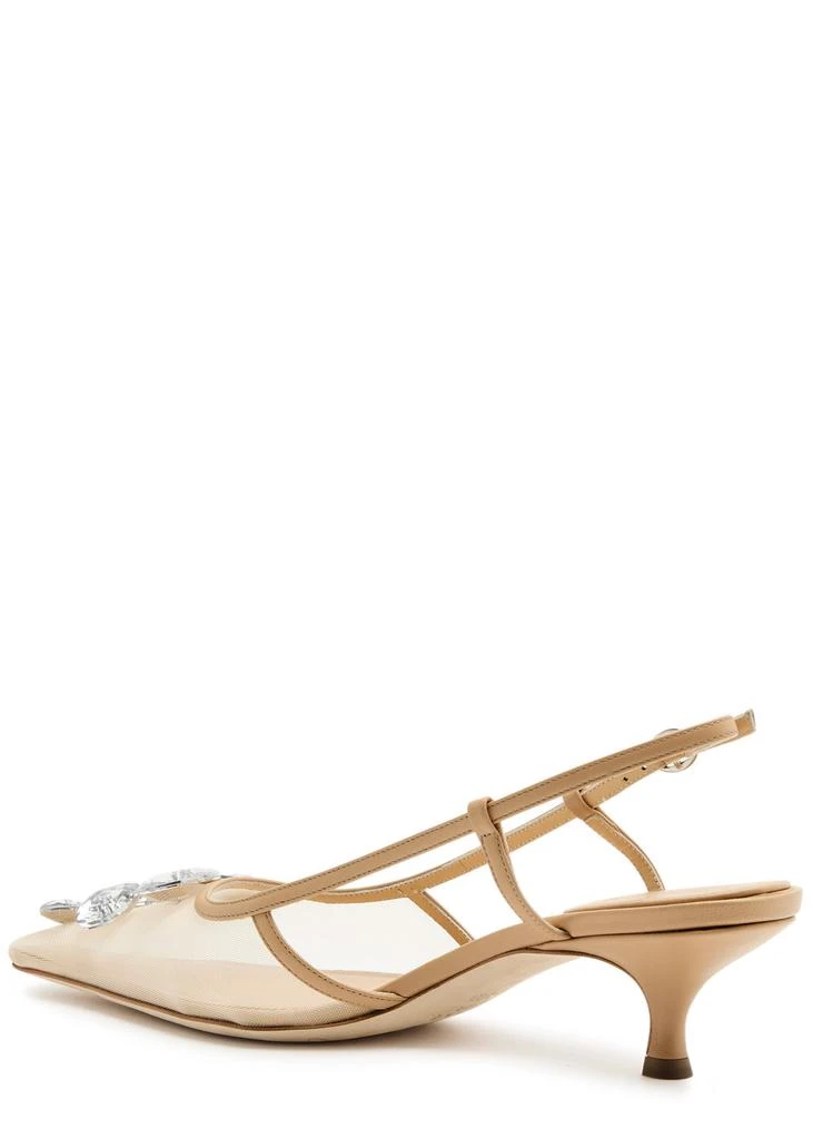 A.W.A.K.E MODE Amanda 45 embellished mesh slingback pumps 2