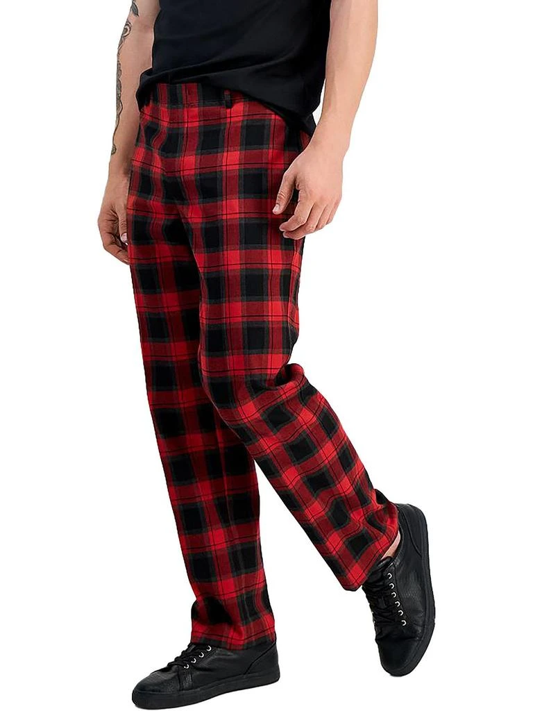 INC International Mens Slim Fit Plaid Suit Pants 1