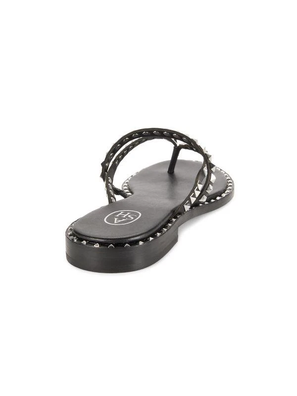 Ash Pulse Pyramid Stud Leather Flat Sandals 3