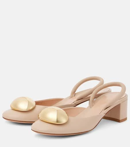 Gianvito Rossi Sphera 45 leather slingback pumps 5