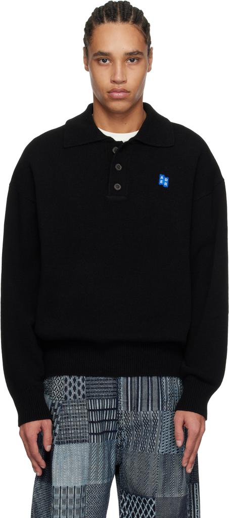 ★Adererror★Sig; TRS Tag LS polo t-shirt 04 ADER error Black Sig; TRS Tag LS 04 Polo - Polo Shirts
