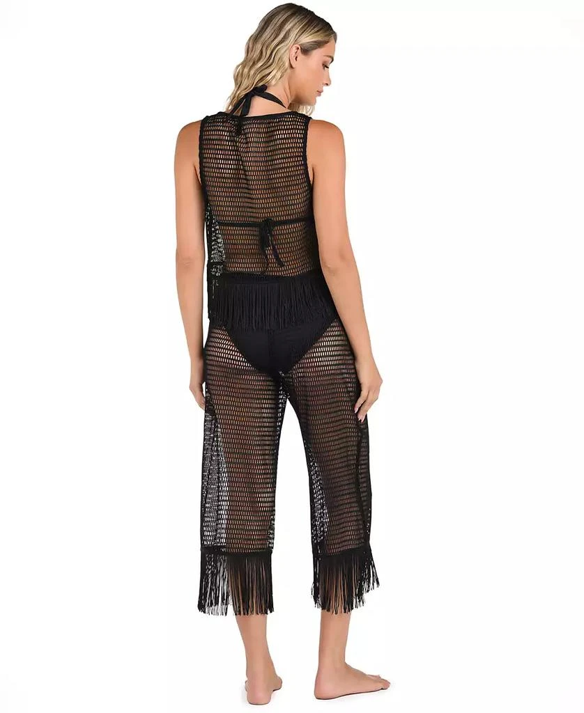 La Blanca Women's Fringe-Trim Sheer Tank Top 4