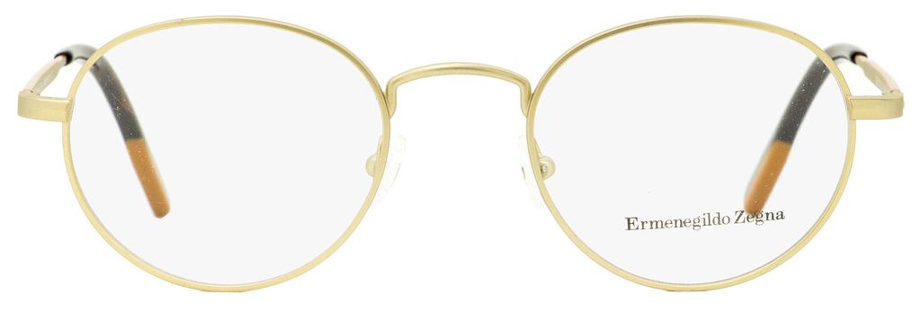 Zegna Men's Oval Eyeglasses EZ5132 032 Matte Gold/Havana 47mm