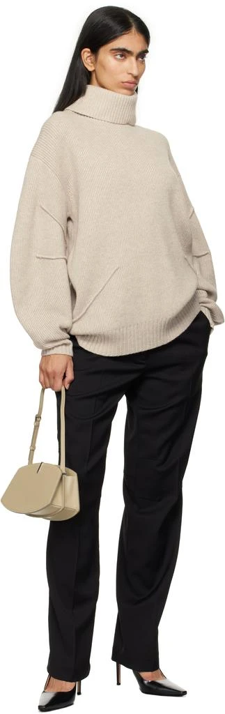SAVETTE Beige Florence Shoulder Bag 4
