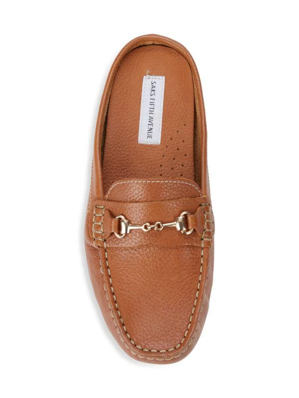 Saks Fifth Avenue Slip On Leather Mules 5