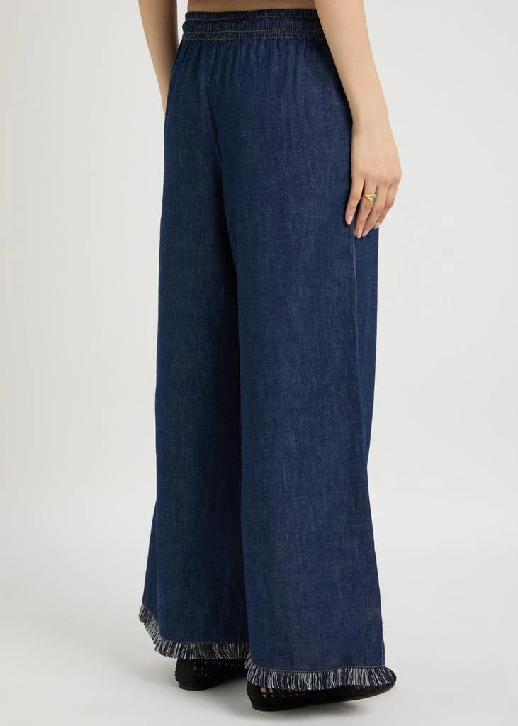 Zimmermann Rhiannon fringe-trimmed denim trousers 3