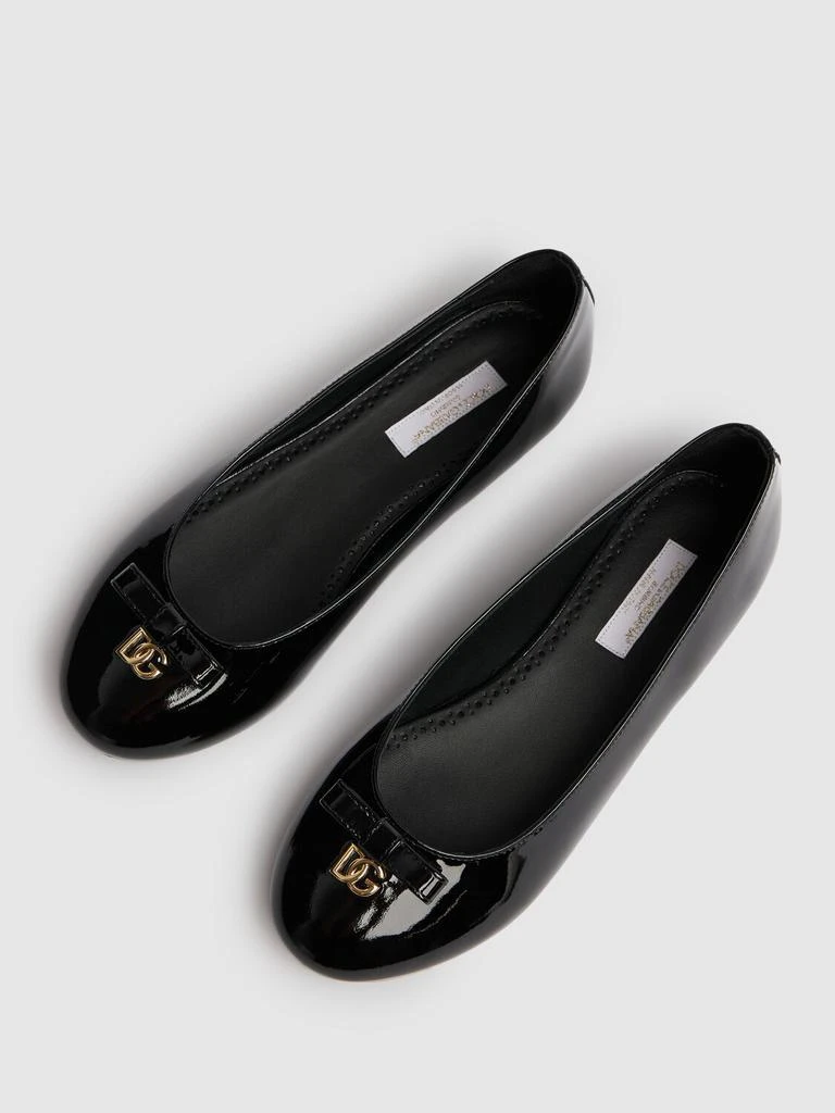 Dolce & Gabbana Patent Leather Ballerinas W/ Logo 1