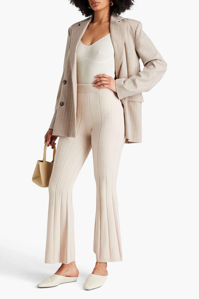 Joseph Ribbed merino wool-blend flared pants
