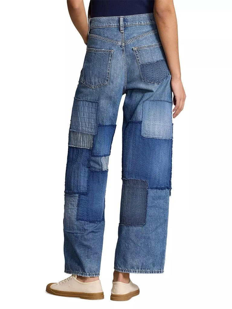Ralph Lauren High-Rise Cropped Patchwork Jeans 5