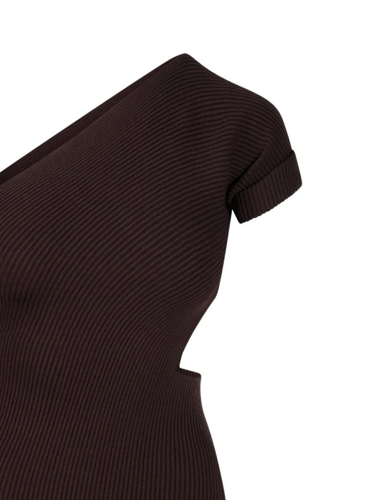 Max Mara Max Mara Arda One-Shoulder Ribbed-Knit Dress 4