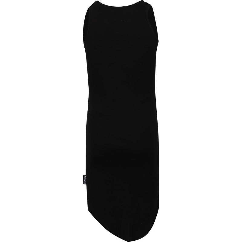 Nununu Asymmetrical logo dress in black 2