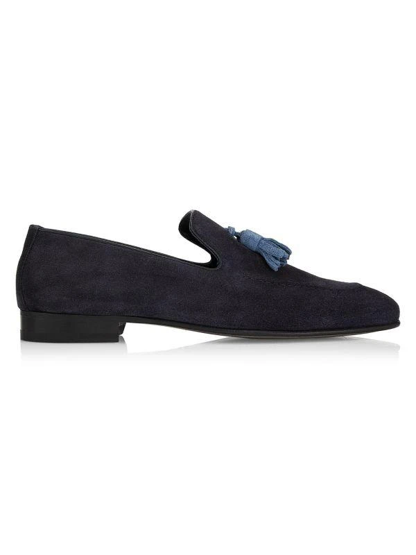 MANOLO BLAHNIK CHESTER BLACK SUEDE TASSEL LOAFERS SLIPPERS 10/ 11 US $995 CHESTER | Men main image 2