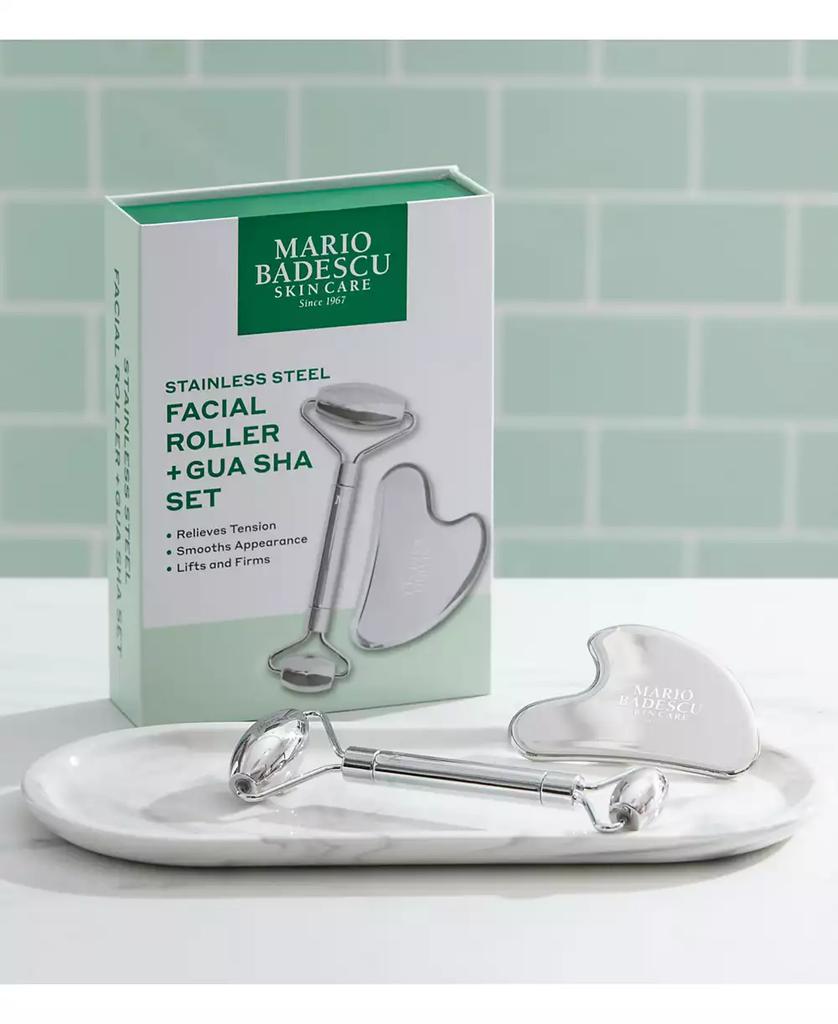 Mario Badescu 2-Pc. Stainless Steel Facial Roller & Gua Sha Set