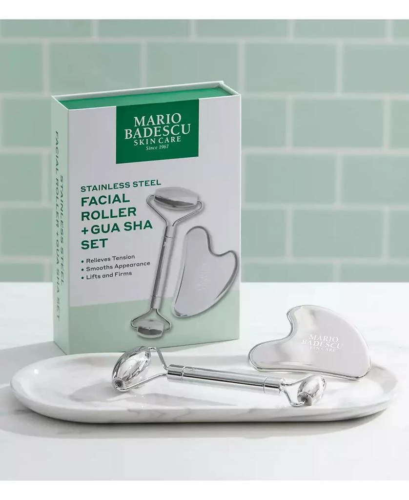 Mario Badescu 2-Pc. Stainless Steel Facial Roller & Gua Sha Set 2