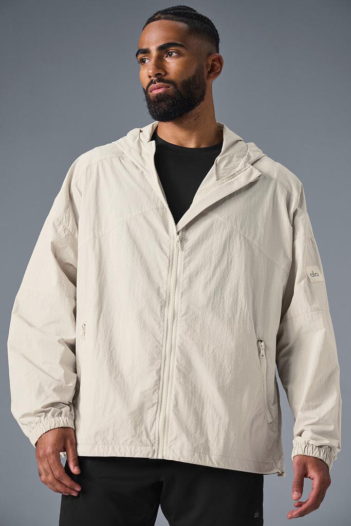Alo Vantage Nylon Ripstop Track Jacket - Bone