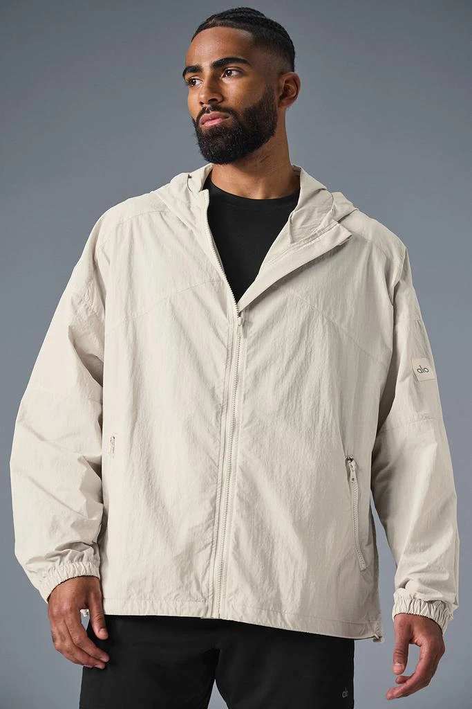 Alo Vantage Nylon Ripstop Track Jacket - Bone 1