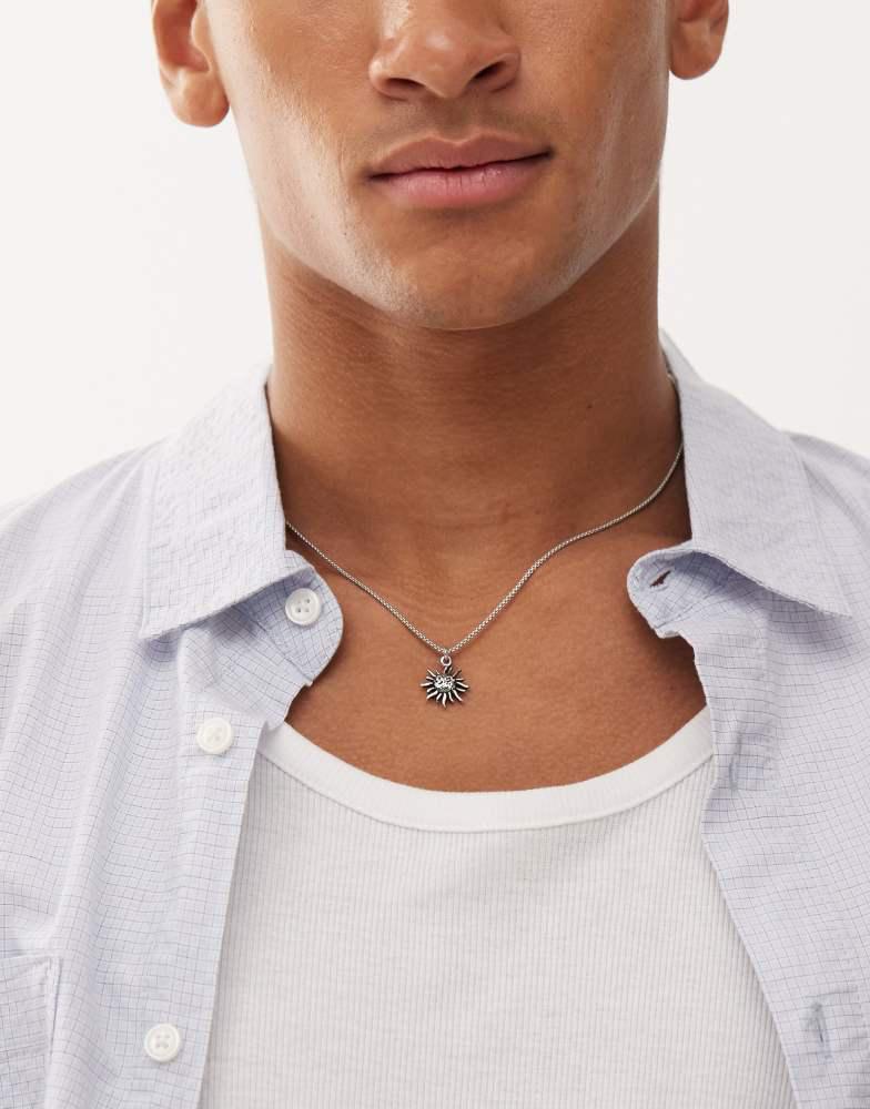 CLASSICS 77 Classics 77  sun pendant chain necklace in silver
