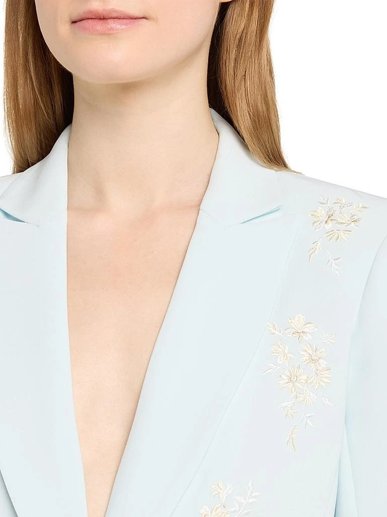 Cinq à Sept Cheyenne Floral-Embroidered Crêpe Blazer 5