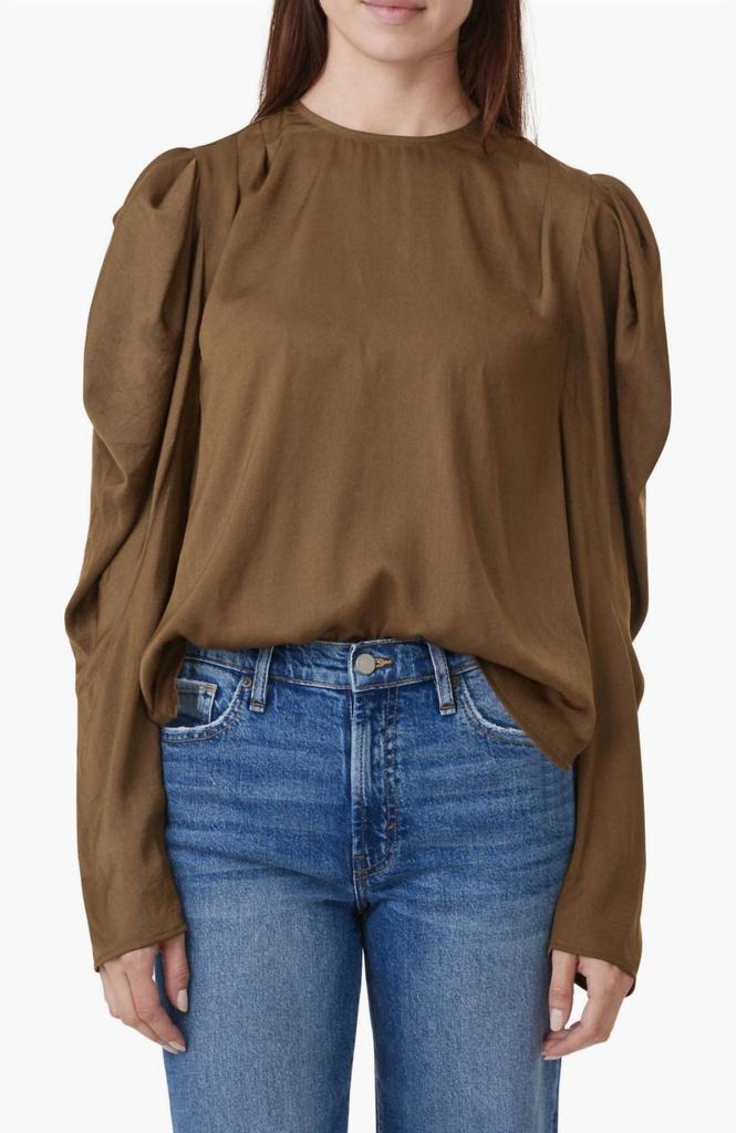 Habitual Habitual - Puff Shoulder Drape Top