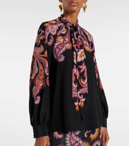 ETRO Paisley tie-neck silk blouse 5