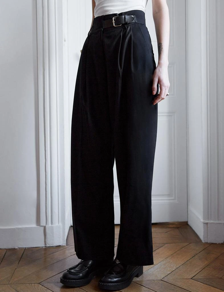 Pixie Market Black Belted Wide Leg Pants-BESTSELLER 5