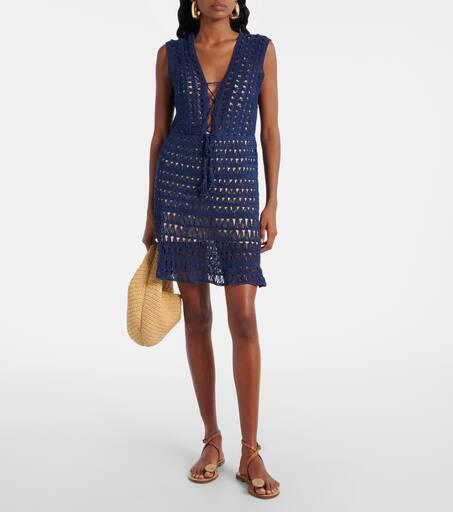 ANNA KOSTUROVA Crocheted cotton minidress