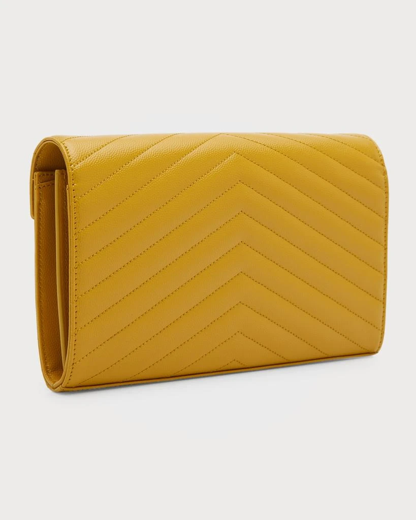 Yves Saint Laurent YSL Monogram Large Wallet on Chain in Grained Leather 6