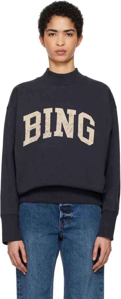 ANINE BING Navy Bradie 'Bing' Sweatshirt 1