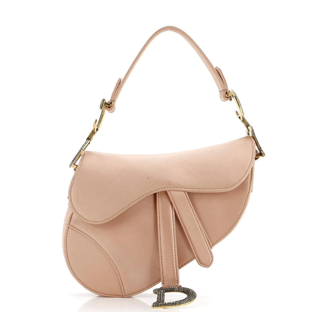 Dior Saddle Handbag Satin with Crystals Mini 1