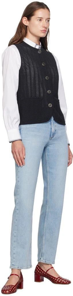Rag & Bone Blue Harlow Full Length Straight Jeans 4
